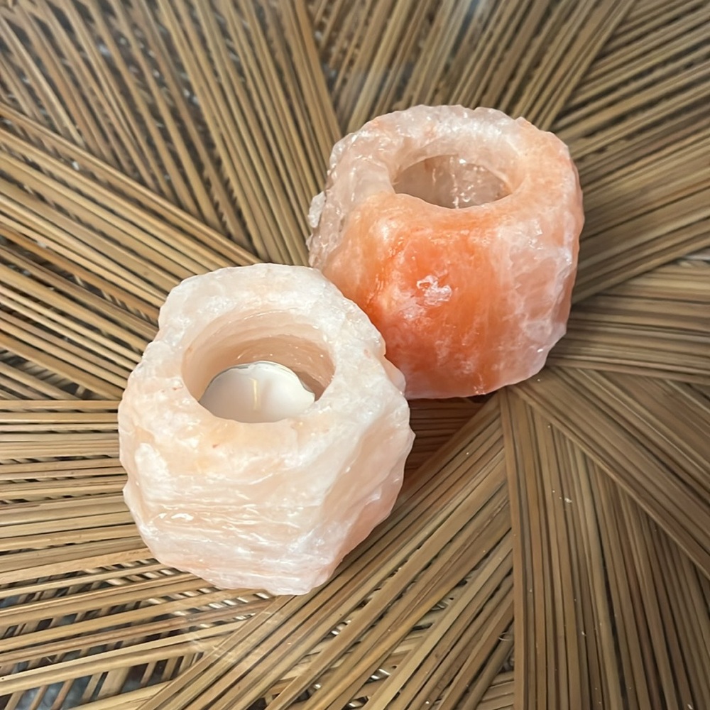(2) Salt Candles with Tea-lights